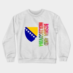 Bosnia and Herzegovina - Bosnian Coat of Arms Design Crewneck Sweatshirt